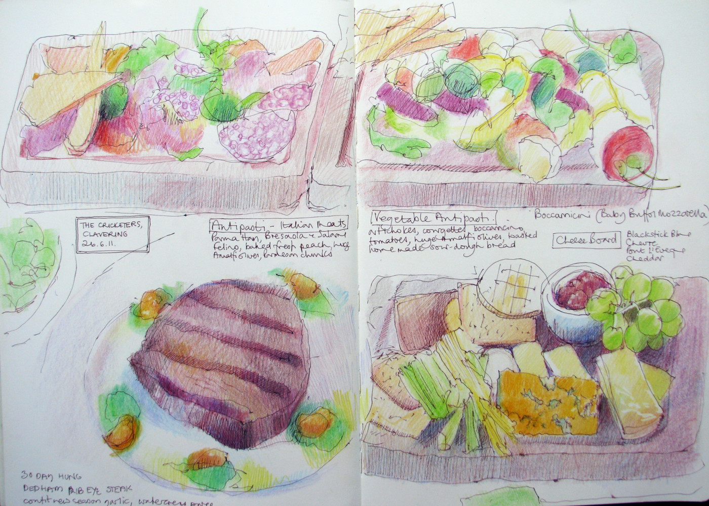 Lunch at the the Cricketers in Clavering