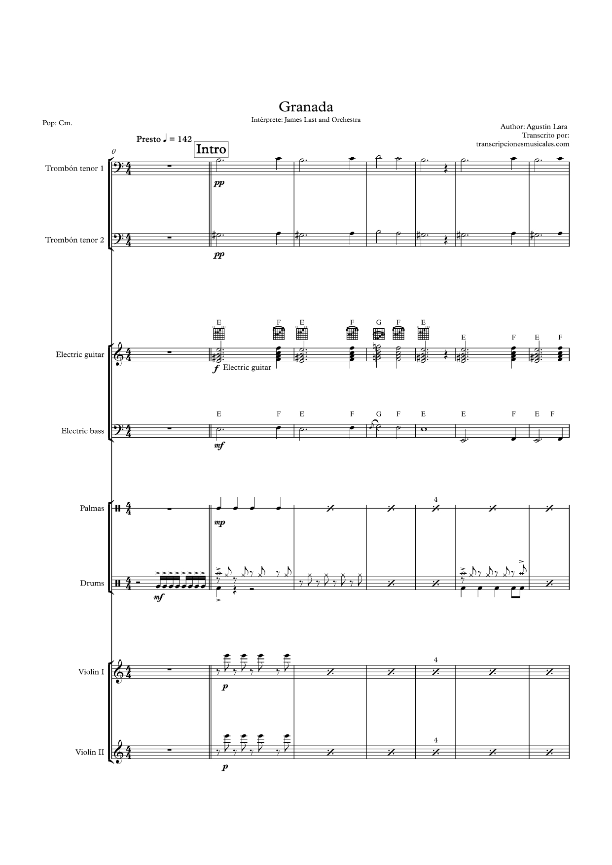 Granada - Score sheet 1