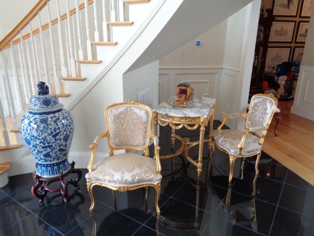 Gilded Louis XIV armchairs