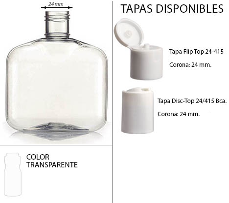 BOTELLA 250ML OVAL GEL 
