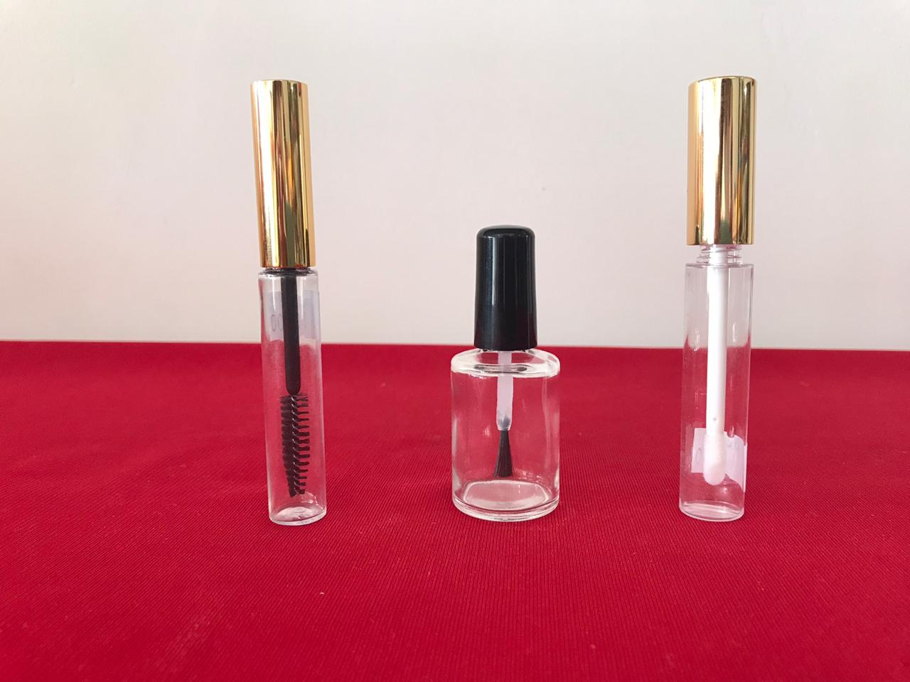BOTELLAS PARA RIMEL Y LABIAL 10 ML. Y BOTELLA PARA ESMALTE