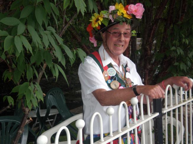 John getting himself ready to perform