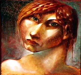 Pompeian Youth. 
Artist: William Girard
Oil on panel  1980