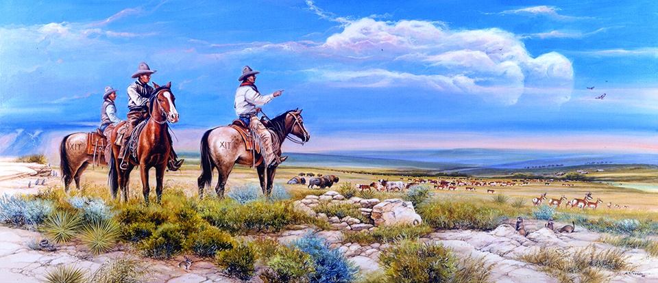 " Buffalo Springs Division --XIT Ranch "
Edition 50 S/N AP US $125
Image size 10 1/2 " X 24" 