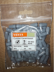 Conector de rosca AWG 16/18 
Gris   Cod:19136