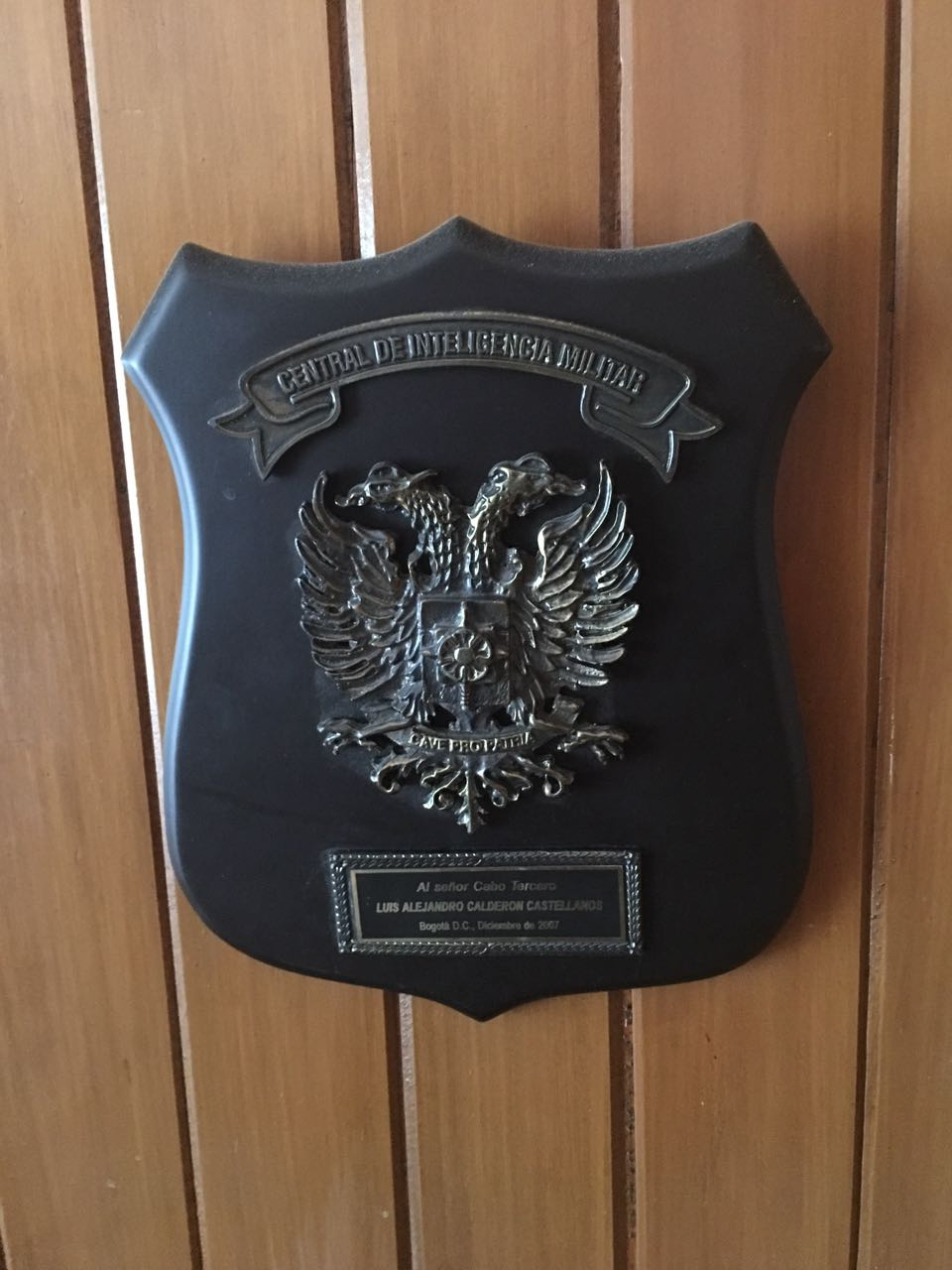 placa en resina acabado plata antigua tipo blazon