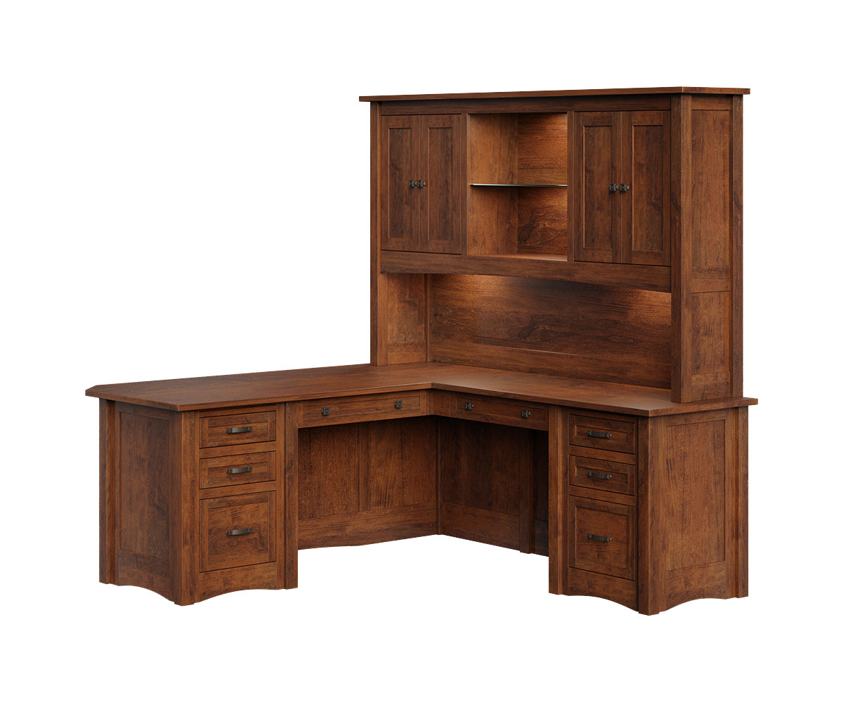 Aspen Corner Desk and Hutch-#126