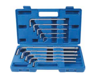 Juego de llaves acodadas | "Max" | hexágono interior 3 - 17 mm | 10 piezas