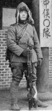 Manchuria, 1934. Guarding Battalion Headquarters.