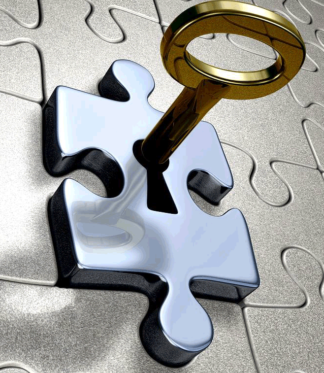 Key on a Puzzle Piece