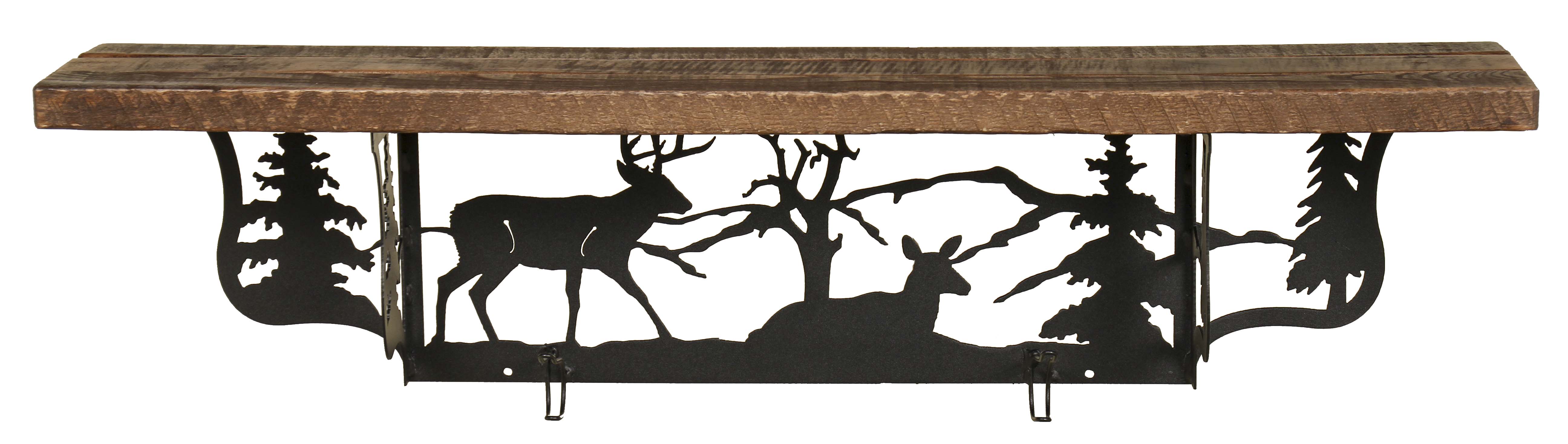 Rustic Shelf w/Deer-#66