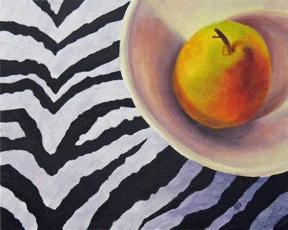 Pear On Zebra
8x10
Oil on canvas