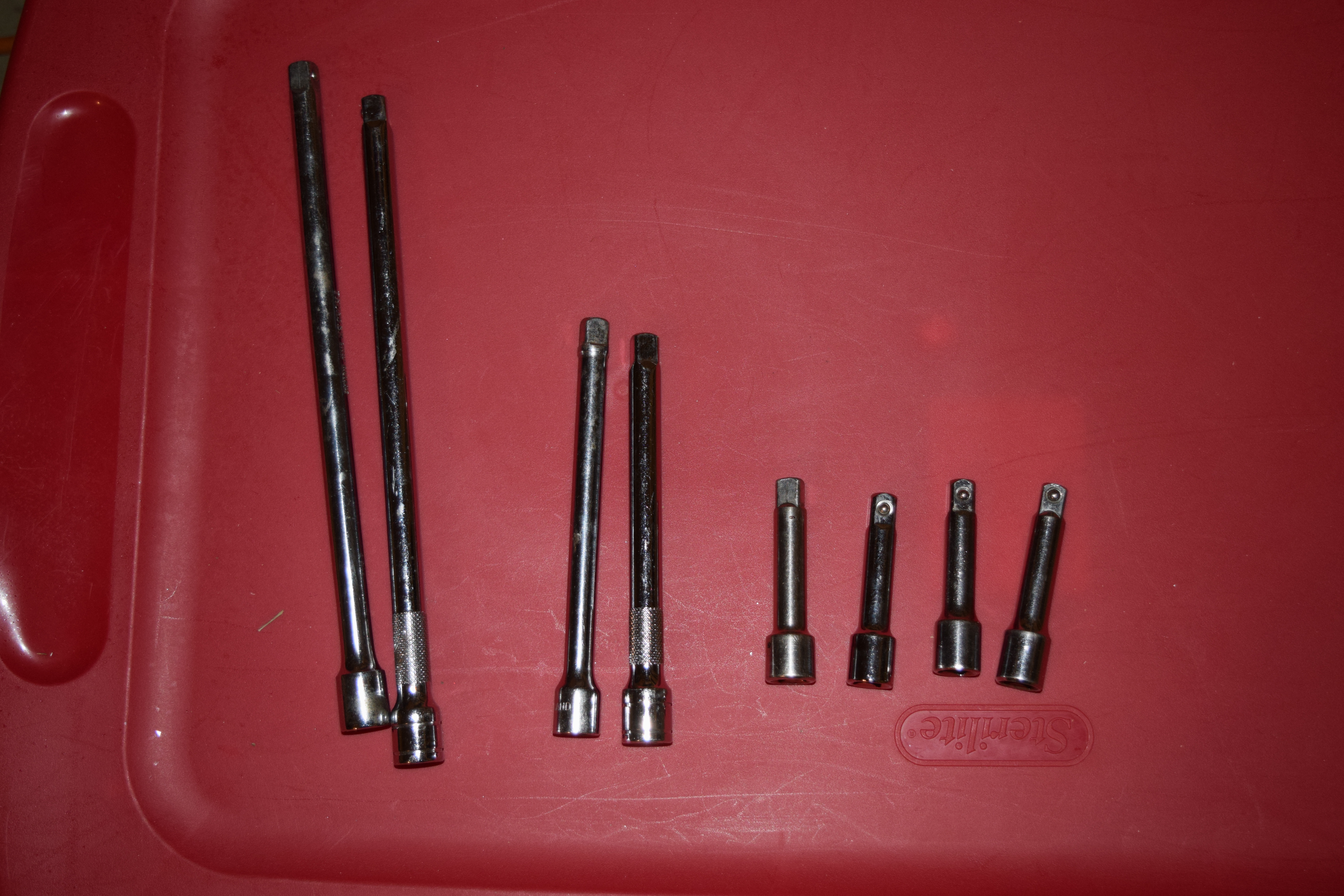 3/8” Drive Ratchet Extensions (10” x2, 6” x1, 2-3/4” x4)