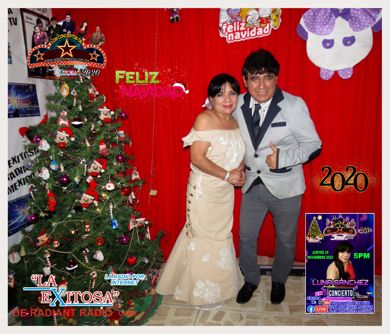 alex  rodriguez locutor Luna Sánchez En Concierto de Fin de Año 2020 La Exitosa De Radiantv México