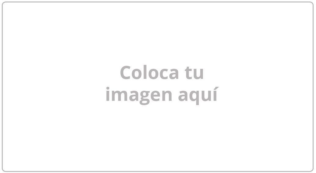 Plantilla en blanco con texto 'Coloca tu imagen aquí' en el centro. Plantilla en blanco con texto 'Coloca tu imagen aquí' en el centro.