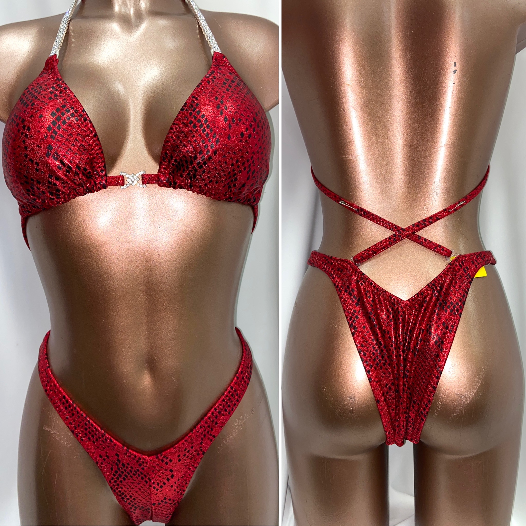 P7027
$115
C slim sliding top
Medium front
small back 
red frost snake pattern 