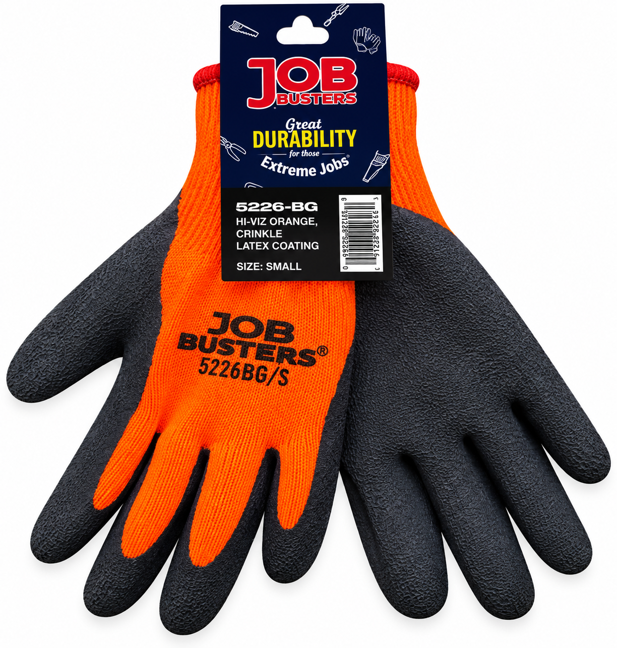 ORANGE WORK GLOVE
SMALL
ITEM # 5226-BG-S
144 CS/PK