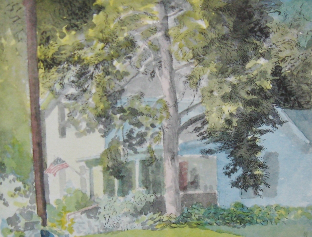 Wilson, House at Delhi Mills, MI, 5x7 Watercolor