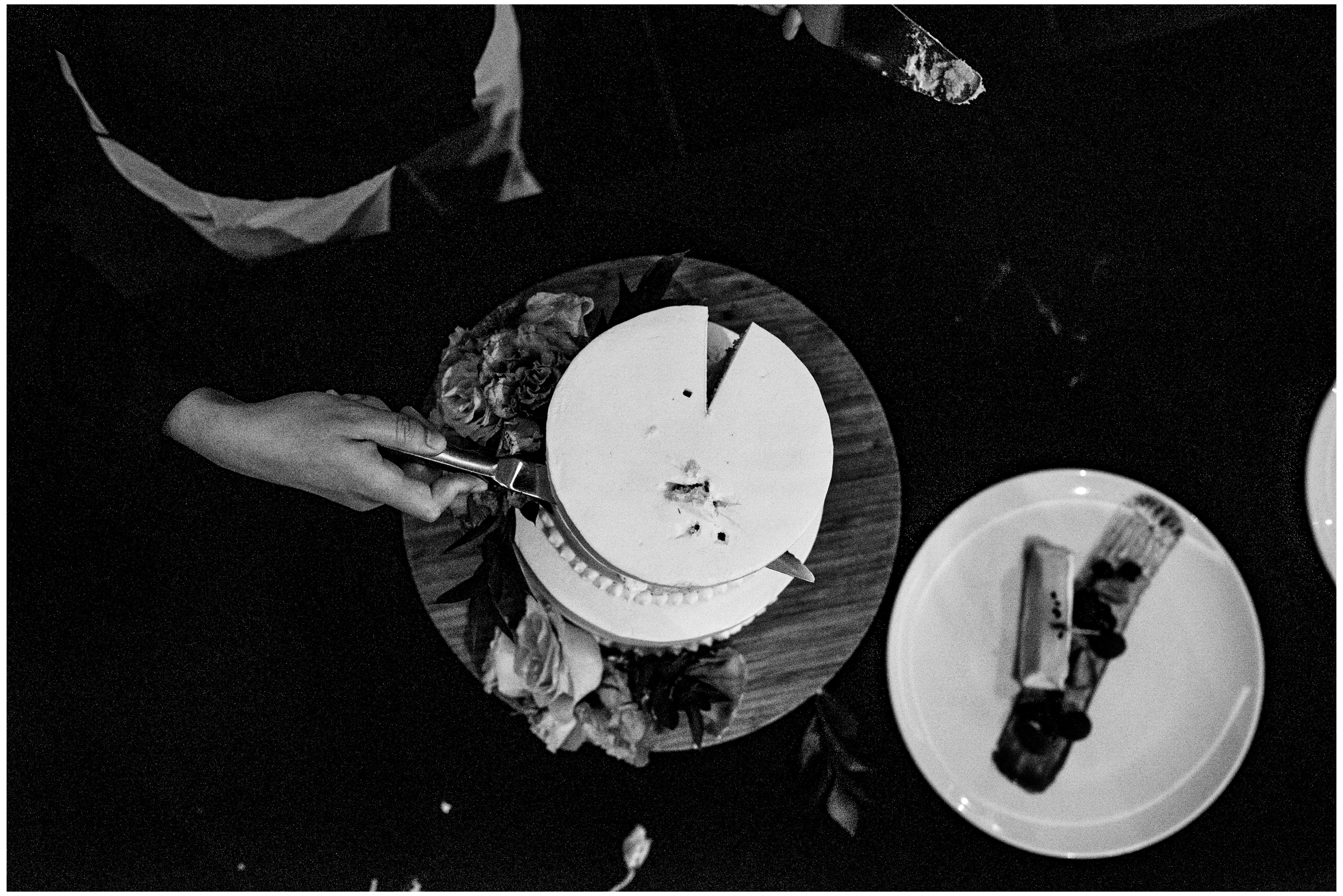 wedding cake cutting