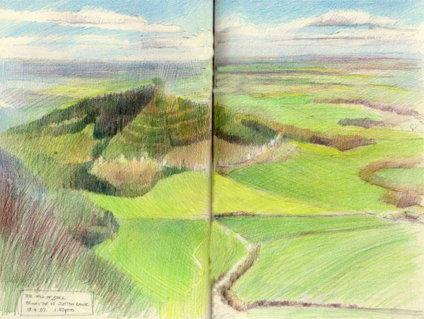 View from Sutton Bank (Sketchbook/England)