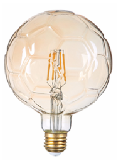 Bombillo vintage Football 
4GT125US 4W Golden 2200k 
320 lm E27 110-130V 18.000 Hr. 
Evergreen   Cod-15384
