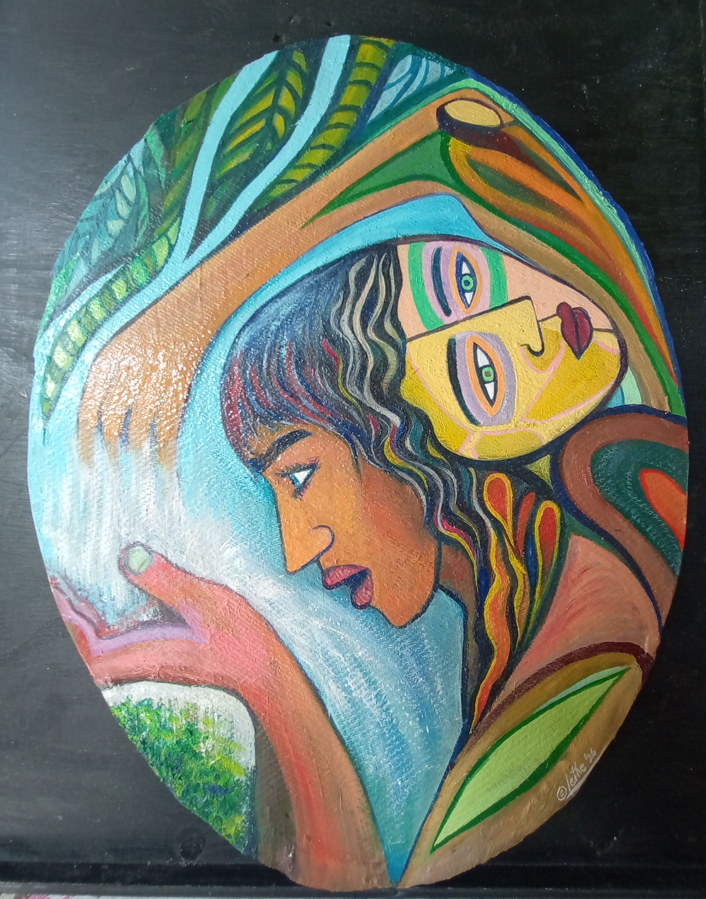 "Spring Water" 
available at Horizons Art Gallery, Trinidad.