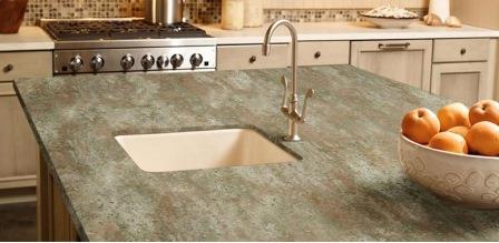 Fabricación de barra en mármol sintético.