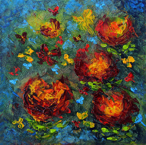 Fairies And Flowers
6x6 Oil on panel