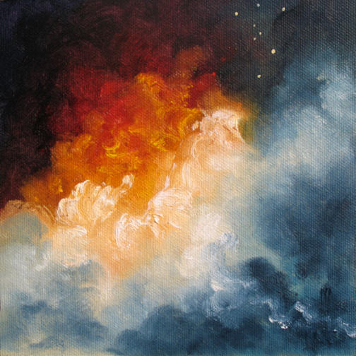 Birth Of Angels ~ 6" x 6" Oil on Canvas Panel