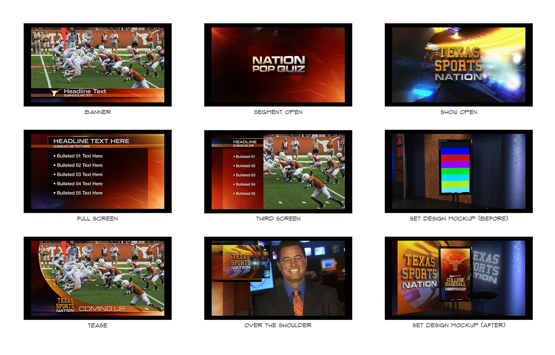 Texas Sports Nation On-Air Elements