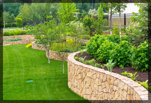 Landscaping in Home Garden