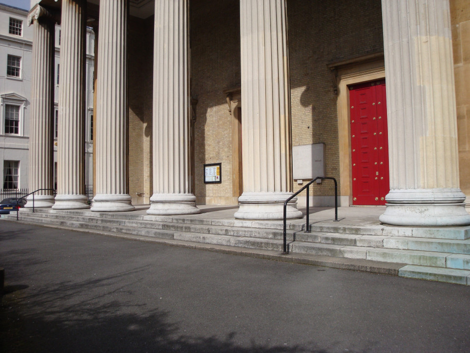 Entrance of St Peter's Church Belgrave London