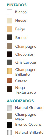 Colores de aluminio Colores de aluminio