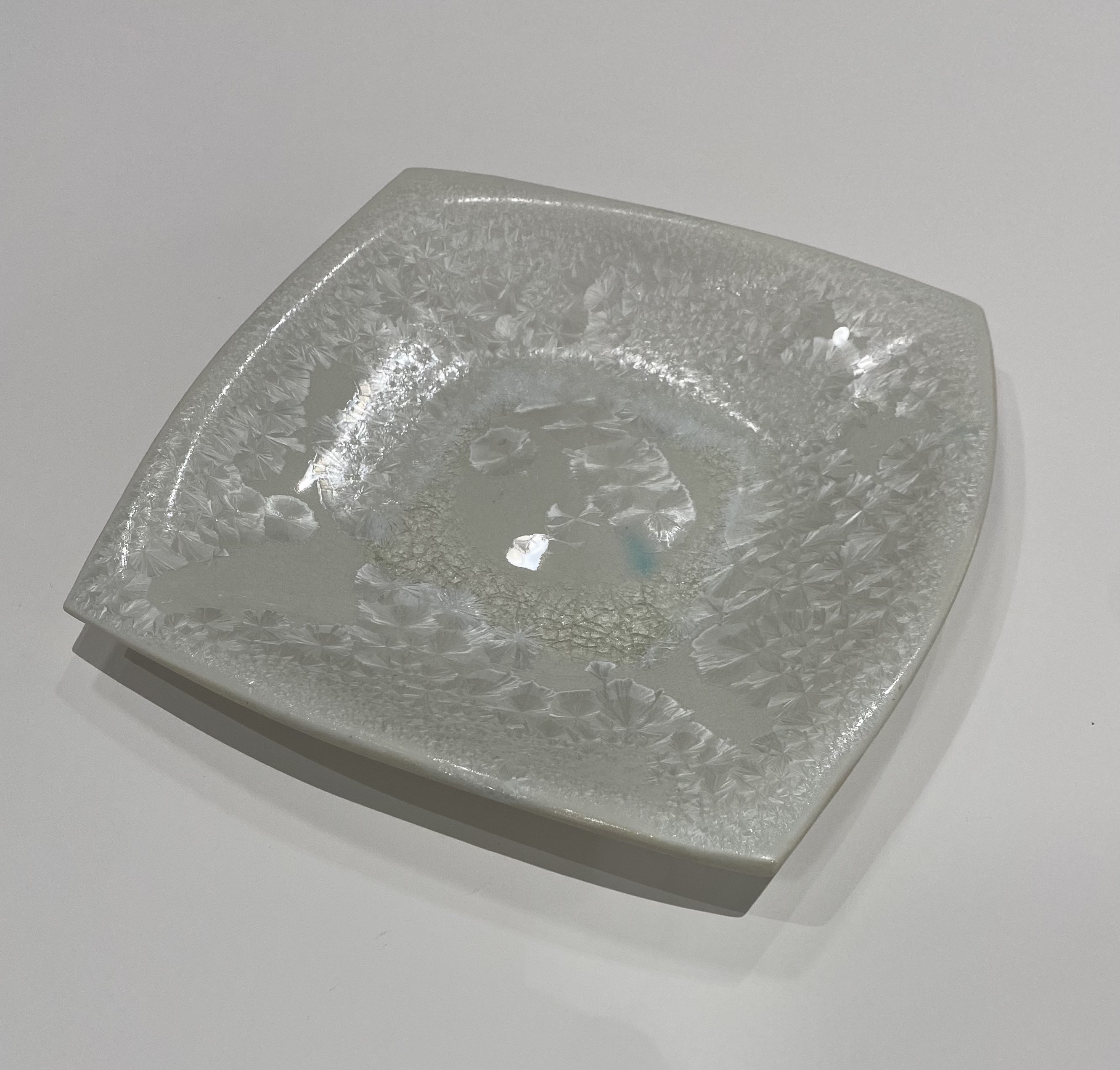 White Crystal Plate
Ceramic
9" square
$25.