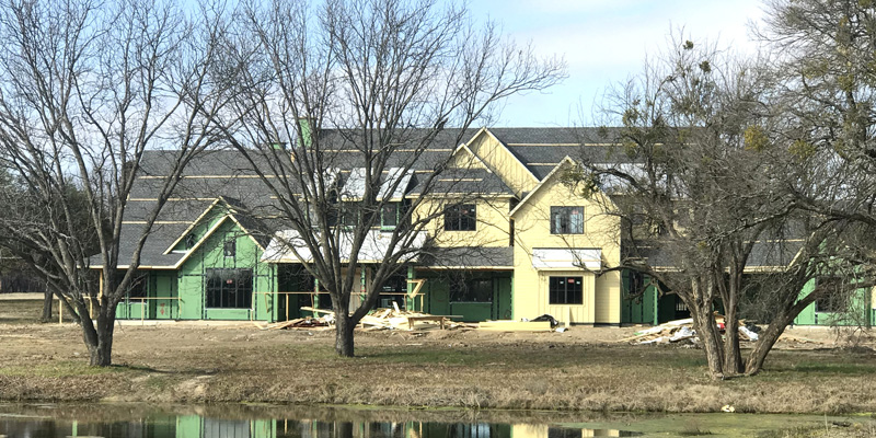 A large home under construction