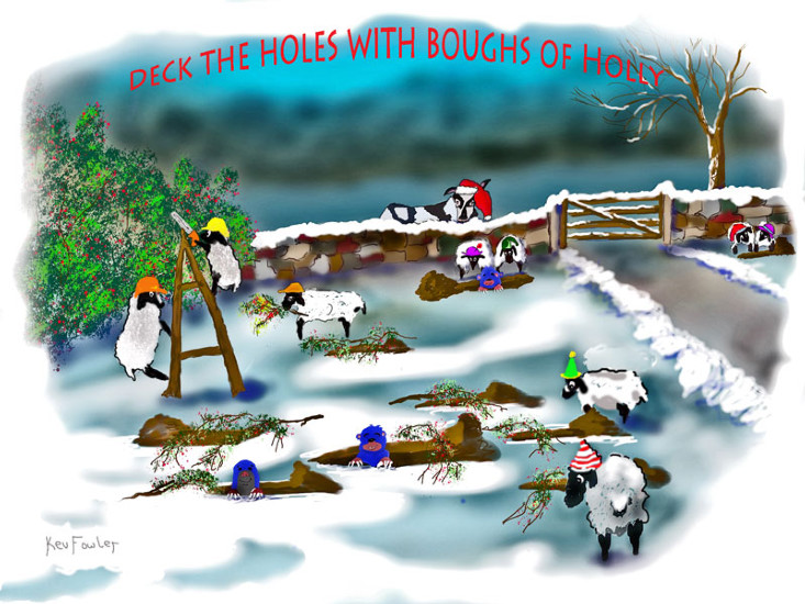Deck the Holes with Boughs of Holly. - Digital Image - iPad