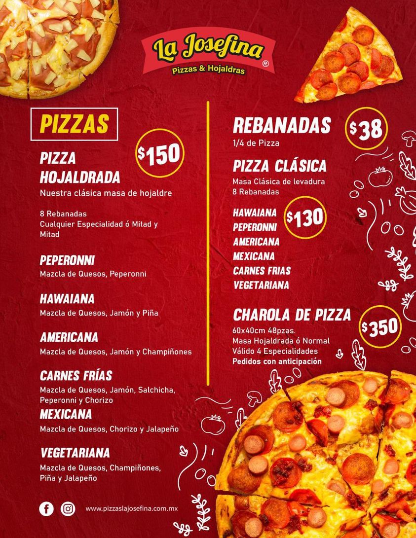 Pizzas Y Hojaldras La Josefina MENÚ