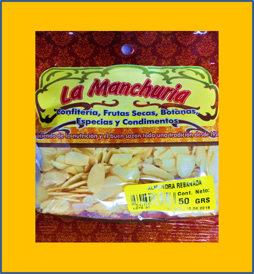 ALMENDRA REBANADA SIN CUTÍCULA
50 GRS