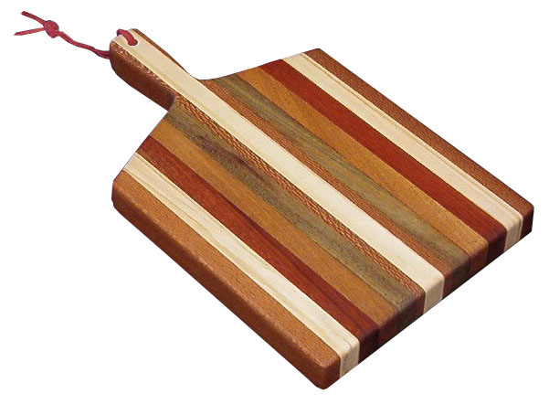 Mixed Wood Cutting Board w/Handle-#34, #66