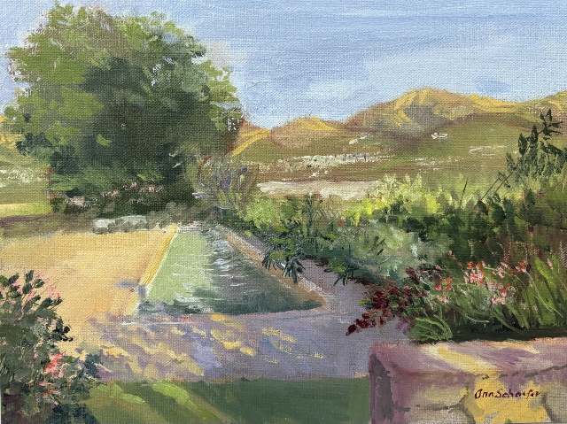Schaefer, Aegean Garden, 9" x 12" Oil
