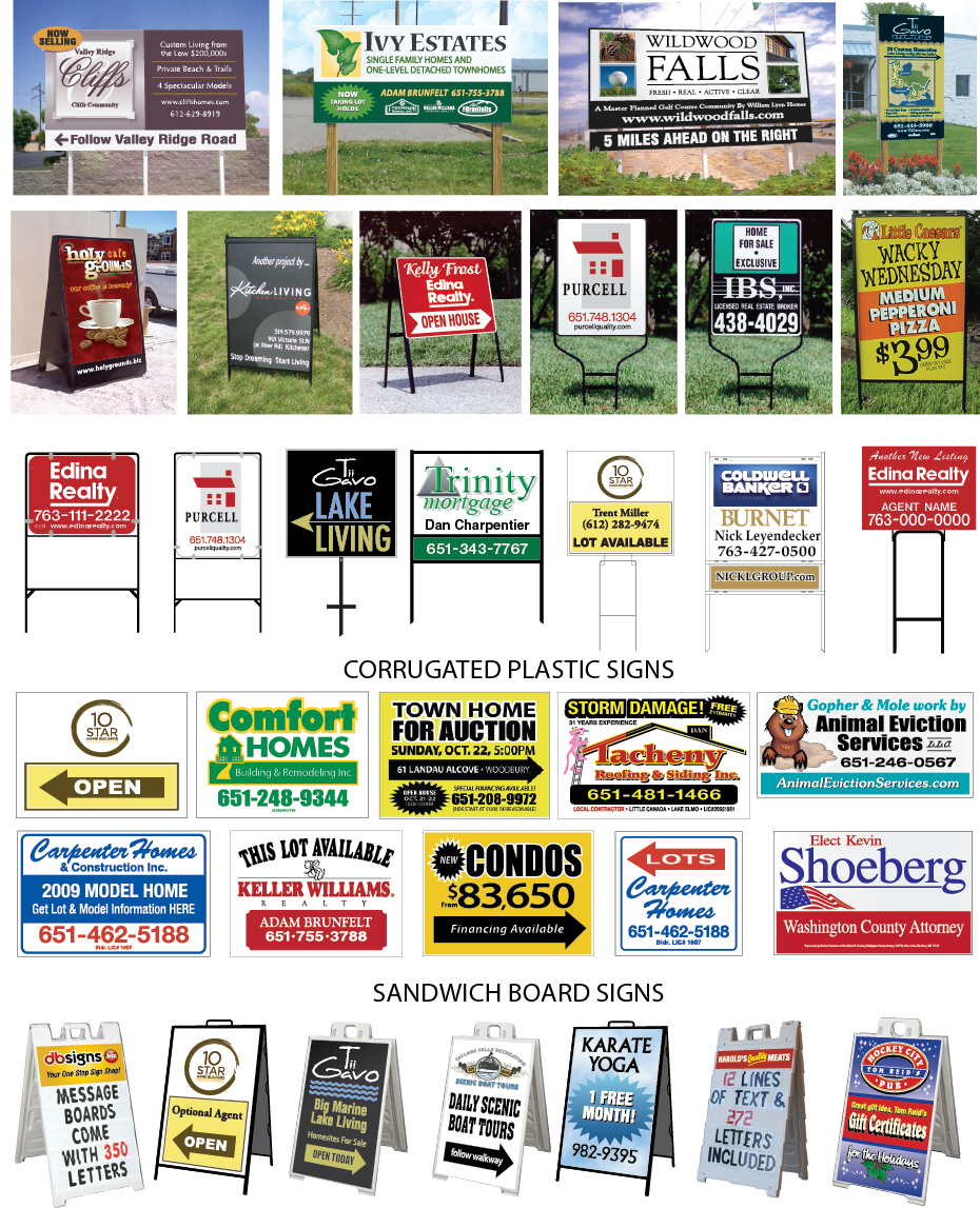 REAL ESTATE & YARD SIGNS
