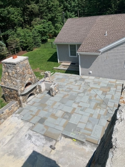 Overhead View of a Yard Project