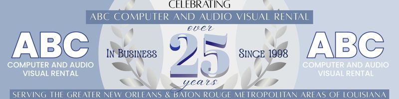 For over 25 years - ABC's top-rated Audio Visual, Computer, and Event Technology Services has been satisfying client needs, predominantly in the Greater New Orleans Metropolitan and the Greater Baton Rouge Metropolitan areas of Louisiana. During the dawn of the electronics age, this family business began in 1998 as a computer and event equipment rental company providing audiovisual, pipe and drape, lighting, and sound system solutions and setup needs for indoor and outdoor events alike, including an expansive body of work and experience partnering with hotel conventions, conference circuits, private parties, professional seminars with breakout sessions, and the list continues! Having laid the foundation for audio visual excellence across parish lines, such as Biloxi and Gulfport in Mississippi.