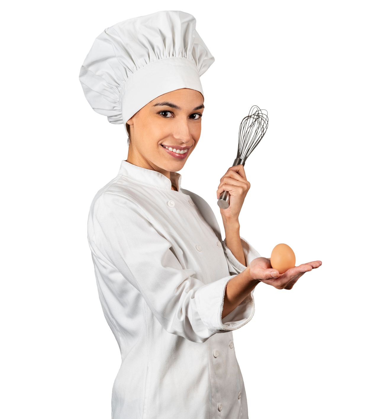 Happy chef in kitchen
