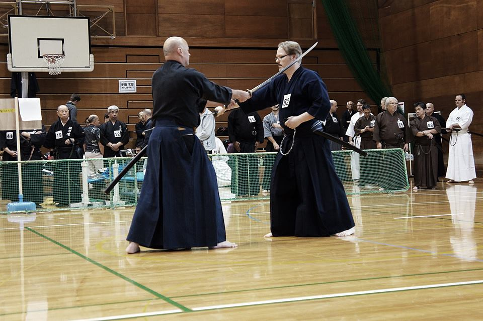 Kumitachi - Tex and John H. from Kenshinkan Dojo.