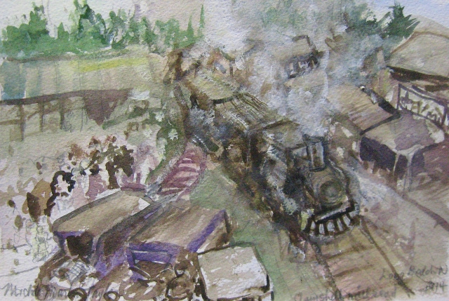 Taylor, Clamshell Railroad, 8x12, WC