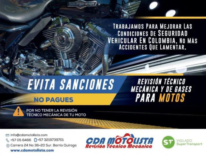 Revisión Técnico Mecánica en el CDA MotoLista