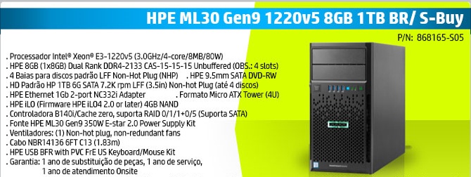 HPE ml30 HPE ml30