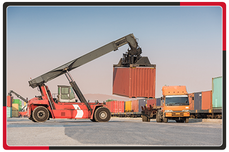 Forklift Handling Container Loading Box