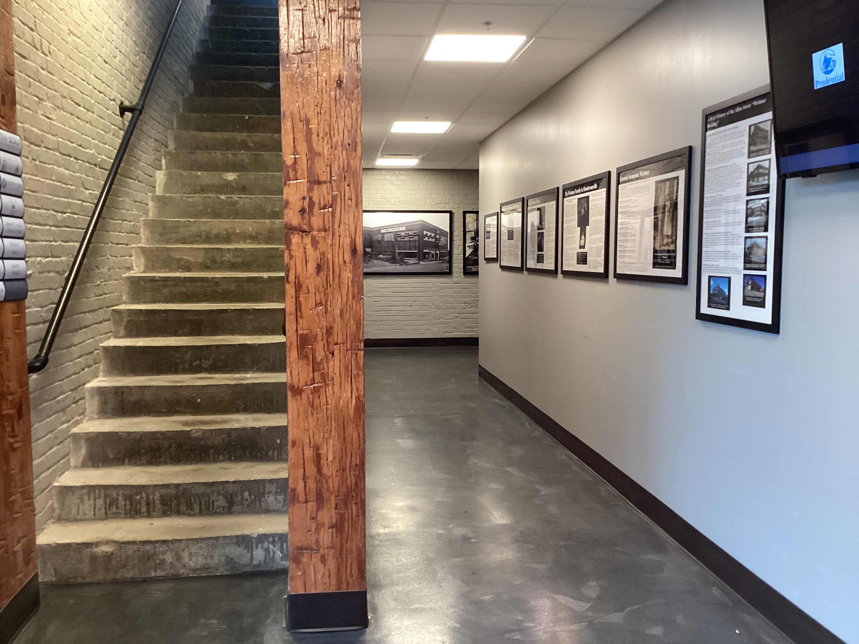 Inside the building entrance